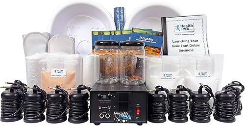 IonizeMe Maxx Máquina de desintoxicación dual – Baño iónico de pies de 20 V | Máquina de desintoxicación de pies resistente | Alivio del dolor,