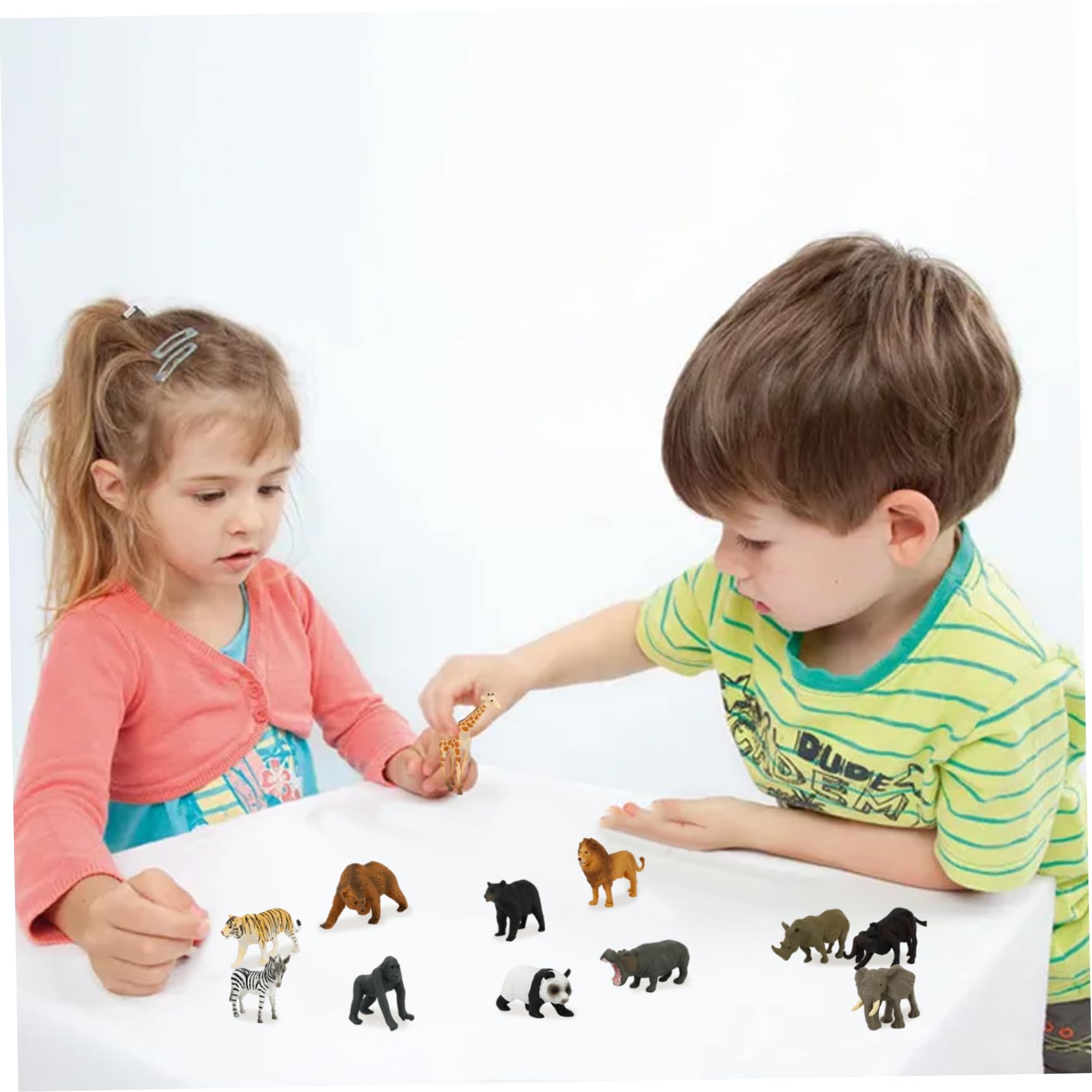 24 pezzi/set Abbinamento di animali Montessori, Gioco educativo di abbinamento di animali con selvatici simulati e carte inglesi, Gioco di per bambini piccoli Giocattoli di appre