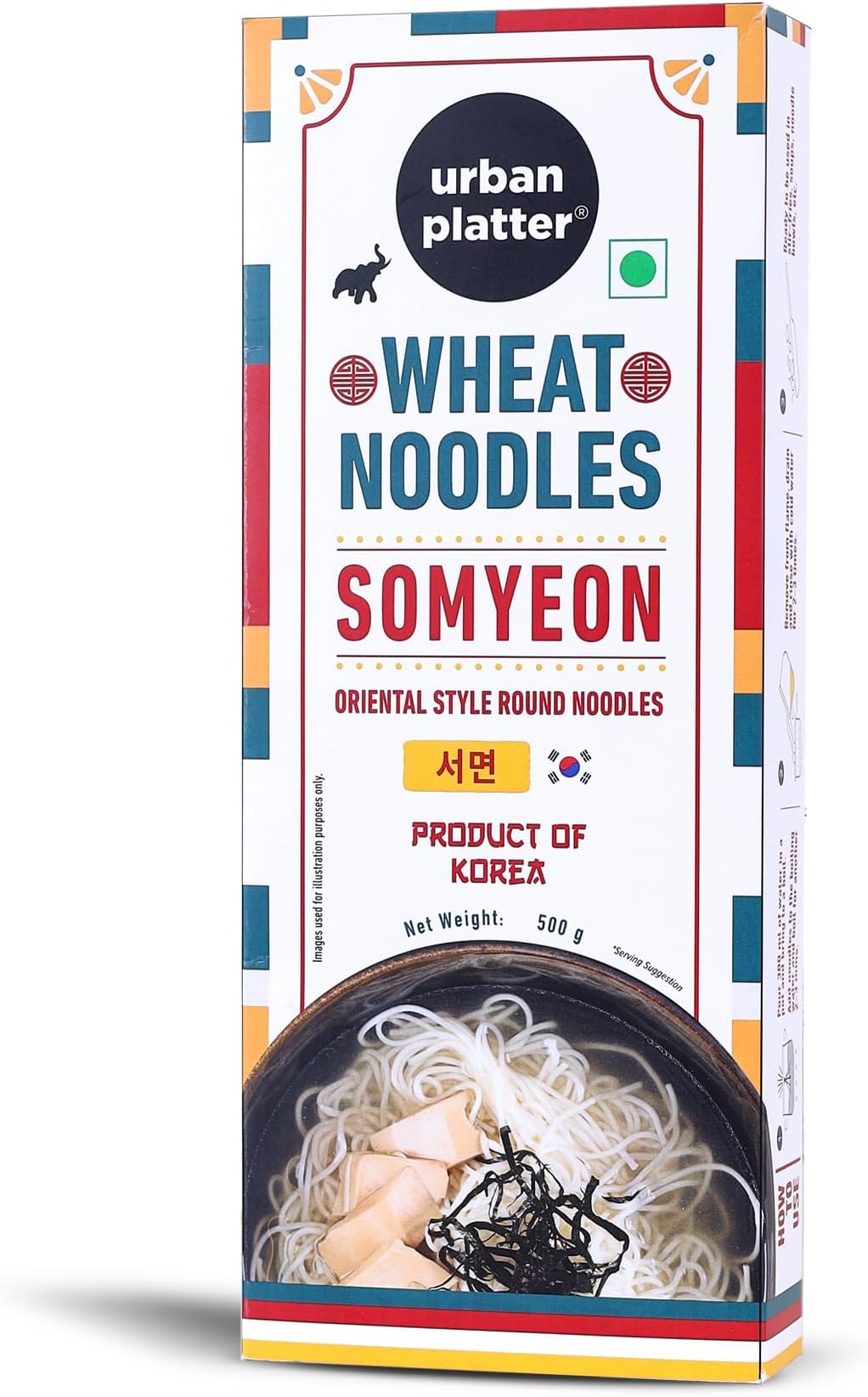 Urban Platter Somyeon Wheat Noodles, 250g (Thin Korean Noodles, Chewy texture, Oriental Style, Product of Korea)