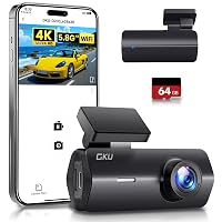 GKU Dash Cam Auto 4K UHD 2160P, DashCam con WiFi 5.8GHz