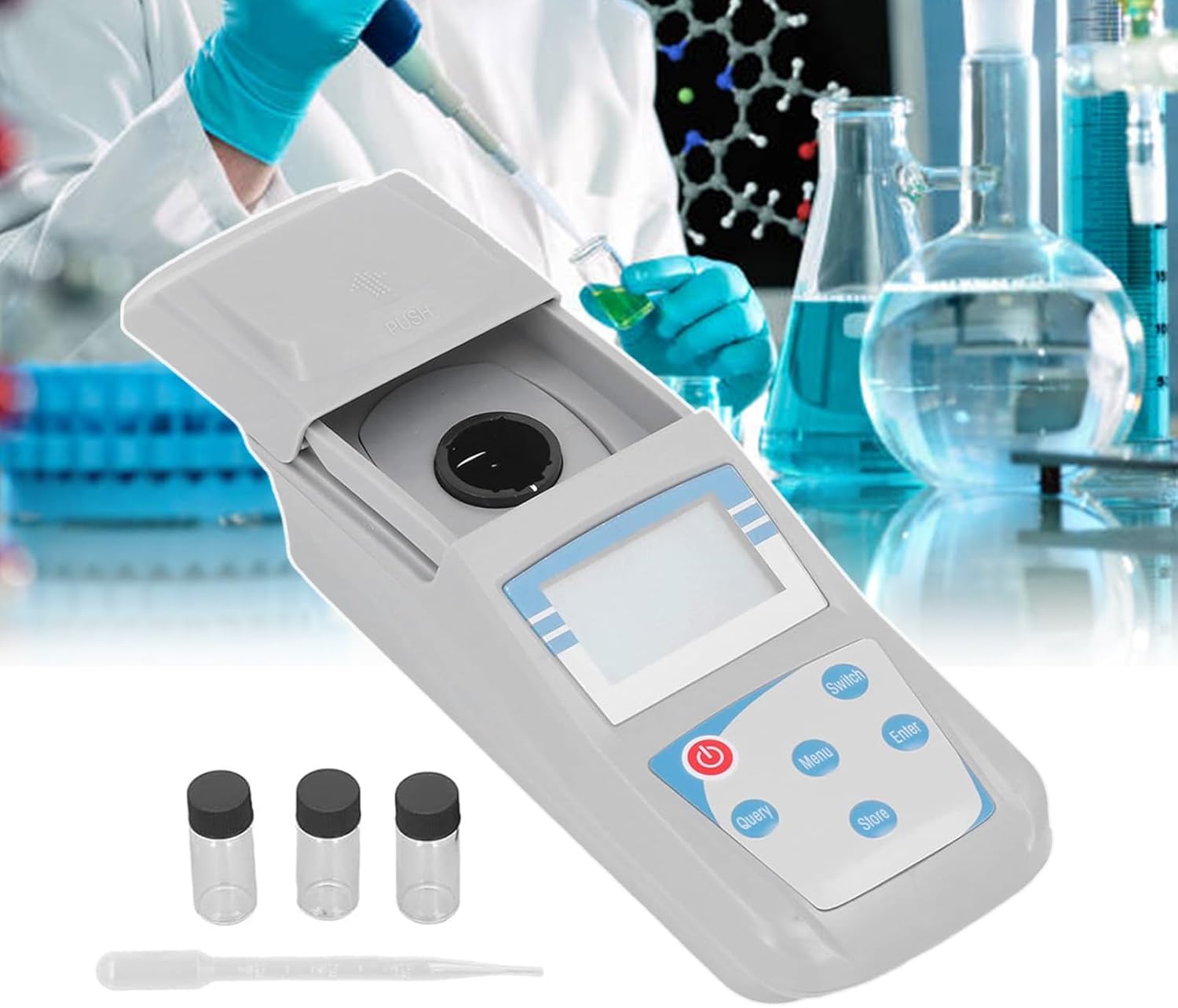 Digital Sewage Turbidity Meter, Portable Water Quality Tester, Measuring Range 0~200 NTU, Lab Water Quality Turbidity Analyzer Tester, 90°Scattered Light