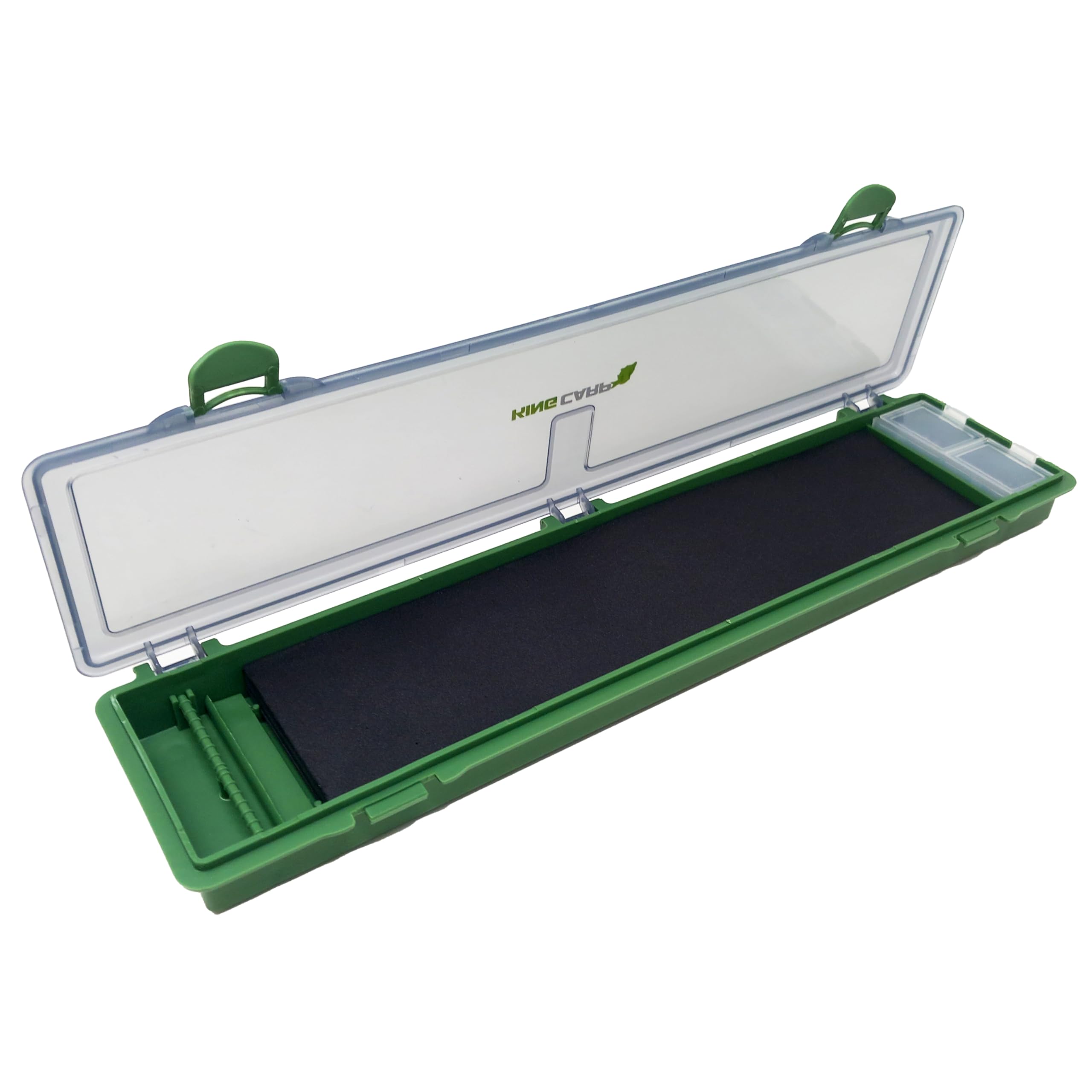 Hard Rig Case – Carp Rig Storage Box with Fitted Rig Board & Pins | Impact-Resistant | Compact 345 × 85 mm | Organise Hair Rigs & Terminal Tackle [19-0404]