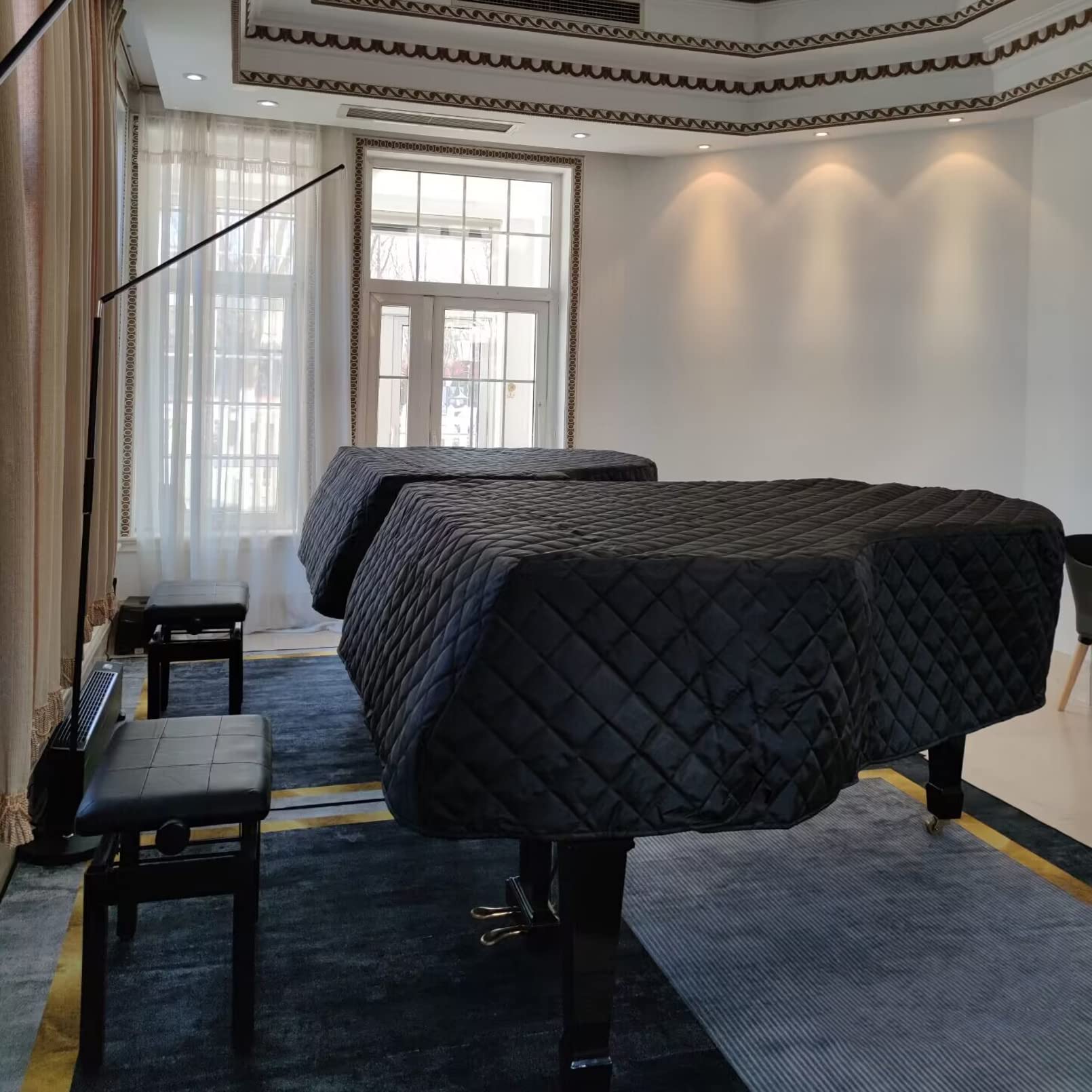 Cutfouwe Klavier FlüGel Abdeckung-Schwarze FlüGel Klavier Abdeckung-Grand Piano Cover,160cm