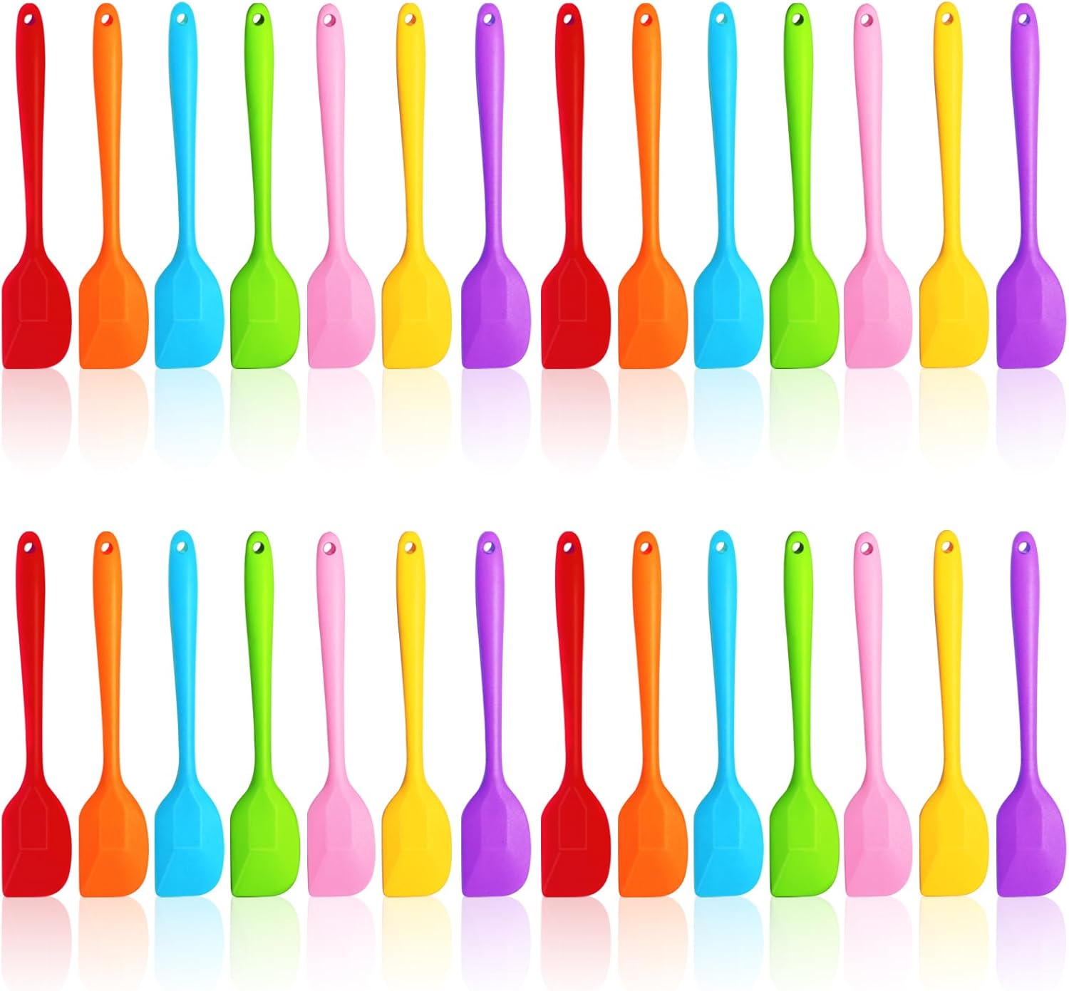 CONEHOY 28 Pcs Mini Silicone Spatulas Bulk 8.3 Inch Non