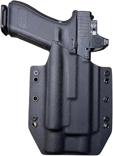 Funda Kydex negra compatible con Glock 17 Olight PL-3 Valkyrie
