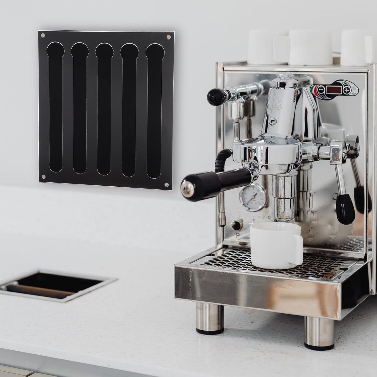 NUOBESTY Acryl Kaffeekapselhalter Wandmontage 3mm Stabiler Haushalts Kapselständer Transparent für Küche Büro Kaffeezubehör