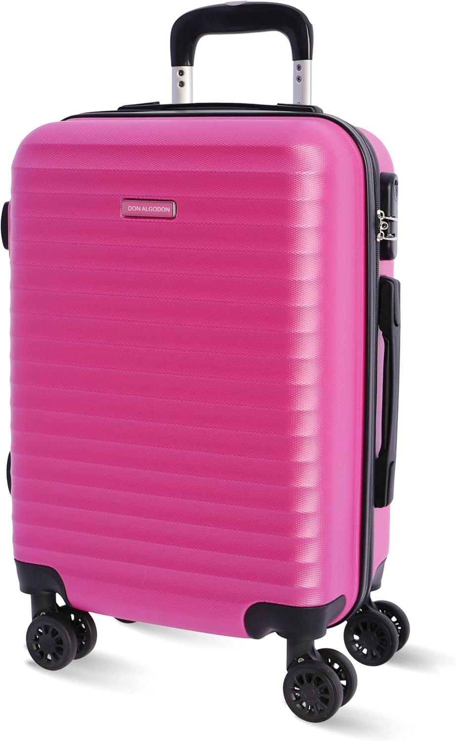 DON ALGODON - Cabin Travel Suitcase - 55x40x20 - Ryannair Approved - 4 Wheel Spinner with 360 Swivel Wheels - Iris