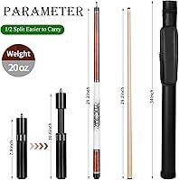 Vista 6 de lotmusic Advanced Pool Stick with Telescopic Cue Extension, Original Dyeing Brown Cue Sticks for Billiard Enthusiasts, 58'' Pool Cue Set with