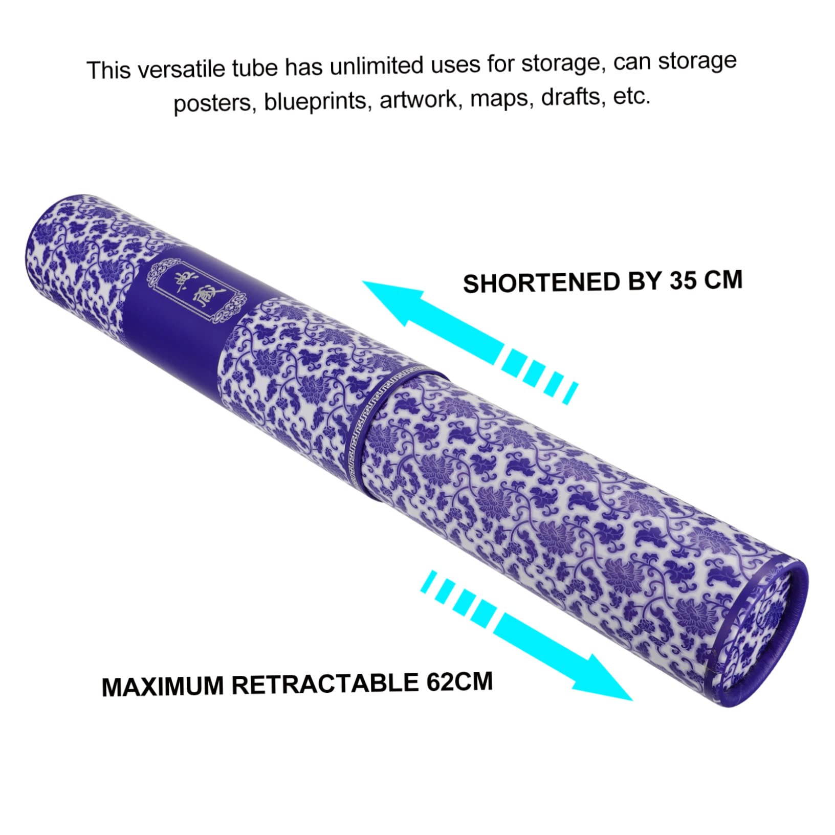 Didiseaon 2 Uds Tubo De Póster Extraíble Carpetas Negras Grandes Clips De Carpeta Contenedor Pre Rollo Tubos Dibujo Papel Almacenamiento Tubo Póster Soporte Dibujos Caja De Almacenamiento