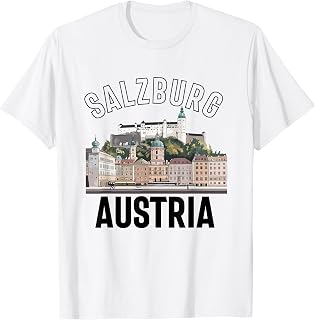 Salzburg Austria Souvenir Men Women Reminder Retro Vacation T-Shirt