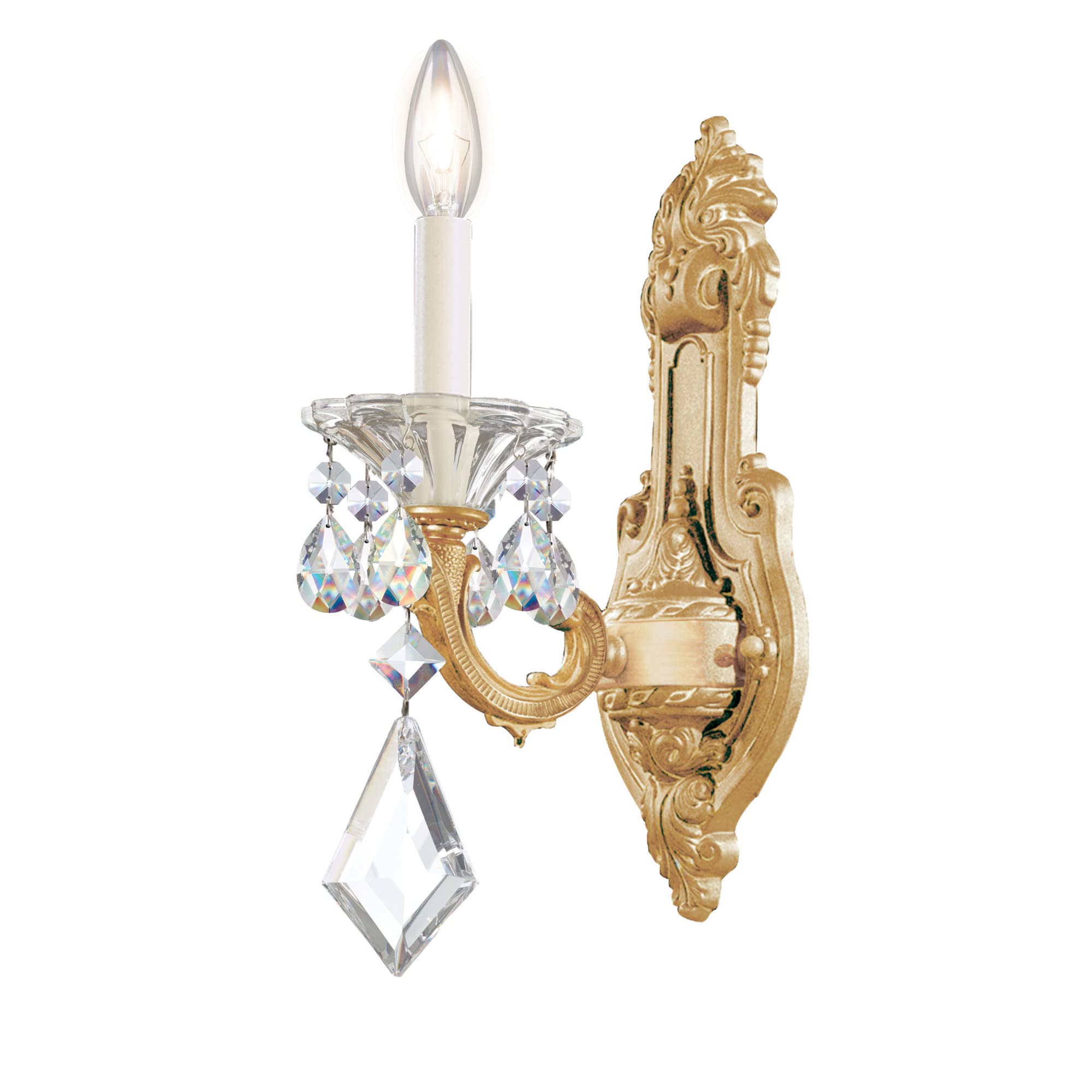 Schonbek5069-27 Swarovski Lighting La Scala Wall Sconce, Parchment Gold