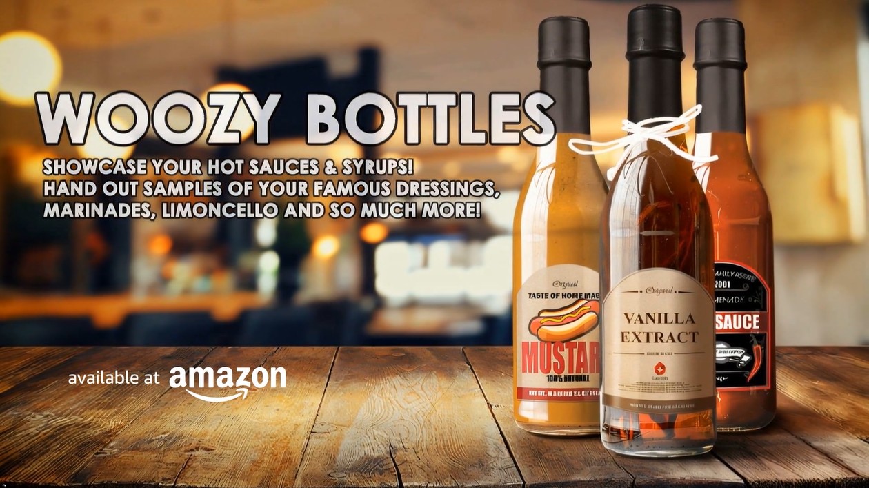 Amazon.com: 5oz Hot Sauce Bottles, Empty Clear Glass Woozy Bottles