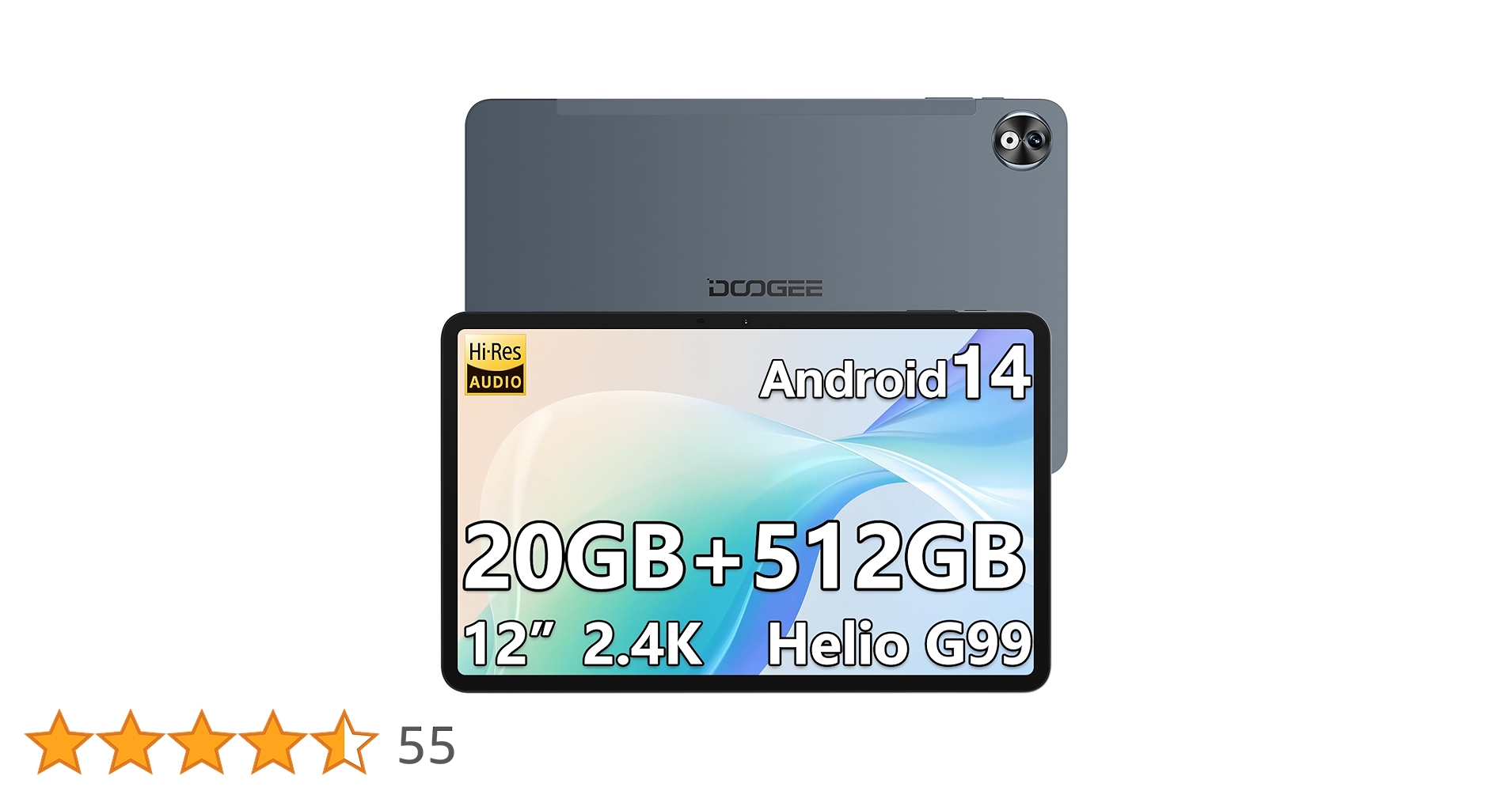 DOOGEEタブレット 12インチ Helio G99 10800mAh 8コア Doogeeから薄型軽量12インチ2in1対応の新型Helio G99タブ登場