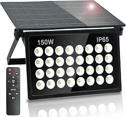 BOSITE 150W Projecteur Solaire, Lumière Solaire Extérieur…