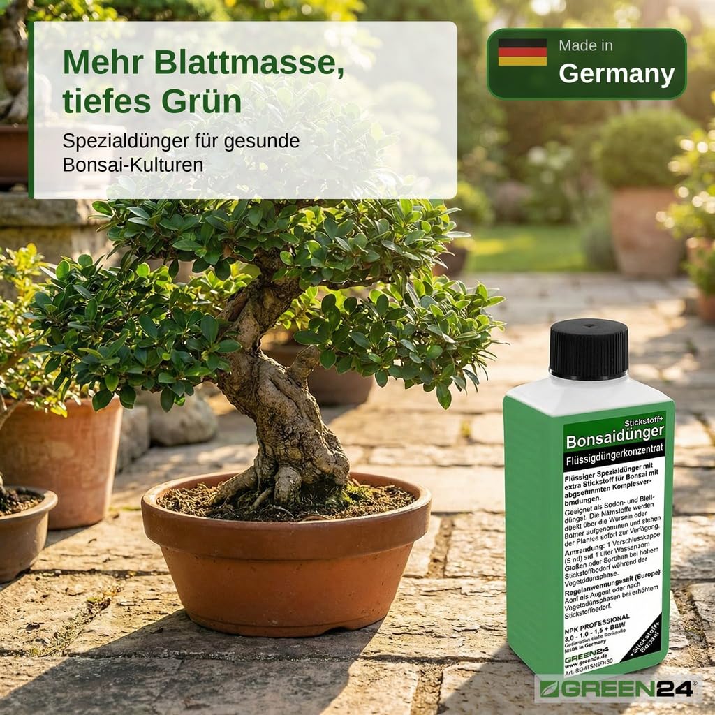 Bonsai-Dnger NPK Stickstoff+ HIGHTECH Dnger zum dngen von Bonsai  Pflanzen, Premium Flssigdnger aus der Profi Linie | Fr Blattwachstum, ...