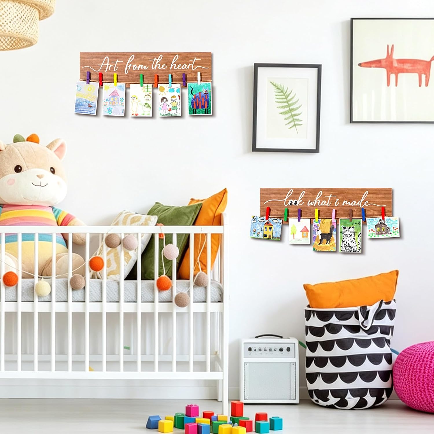 Bnesi 2Pcs Wall Art Frame Set,Organizer Photos and Art Display for Artwork