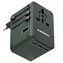 Ambrane 45W Universal Charger Adapter, Supports Laptop Charging: MacBook & Type C Laptop, 3X, 1x USB, 2500W AC Socket, International Worldwide Travel Adapter, PD Charging (ATA-04, Green) gallery image