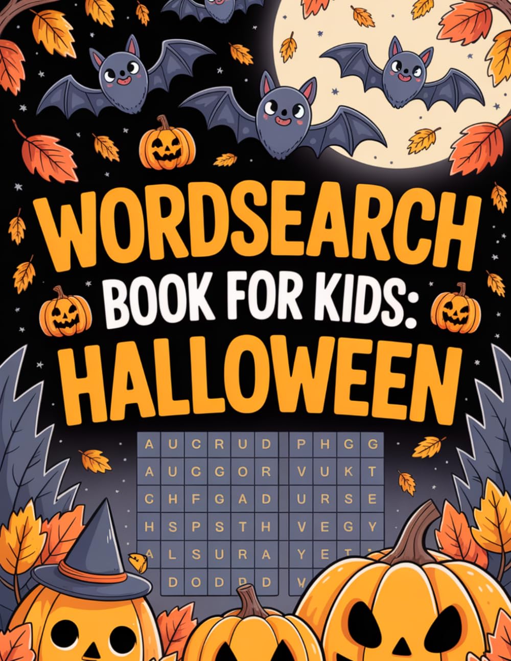 Wordsearch Book for Kids: Halloween: Low-Stress Word Puzzle Companion for Ages 6-8 Years