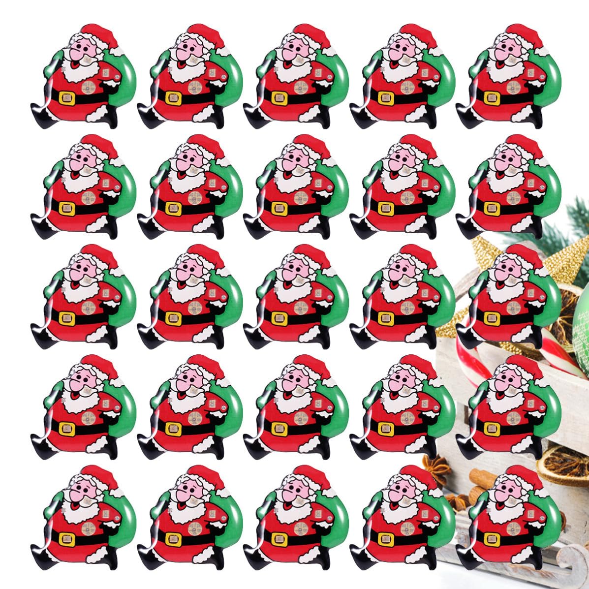 150 Pezzi Spilla Natalizia Luminosa Babbo Natale per Eventi e