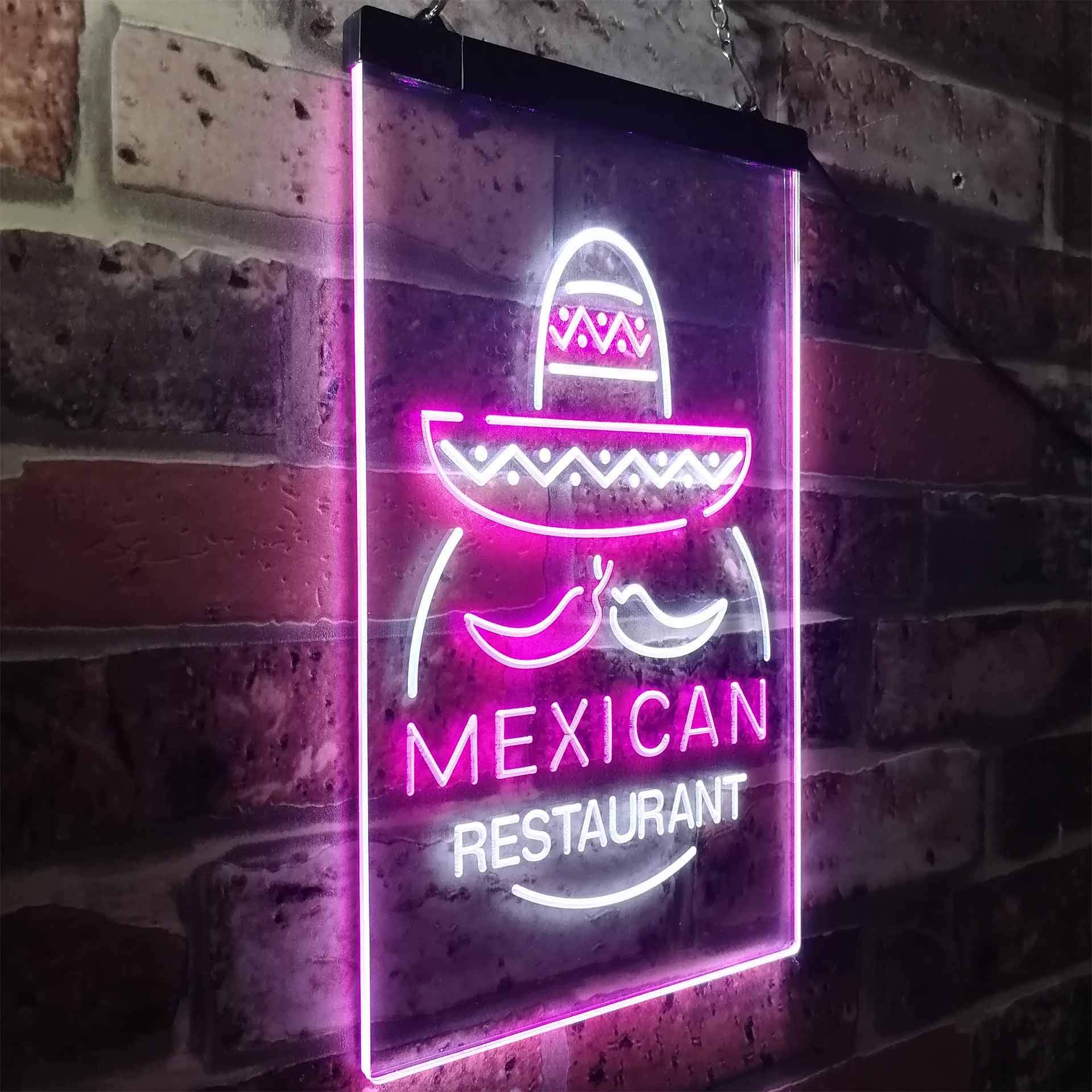 Amazon | Mexican Restaurant Food Bar Dual Color LED看板 ネオン