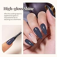 Vista 6 de Beetles - Esmalte de uñas de gel mate, capa superior y base, 3 piezas: capa superior mate y brillante, capa base, no necesita limpieza, larga