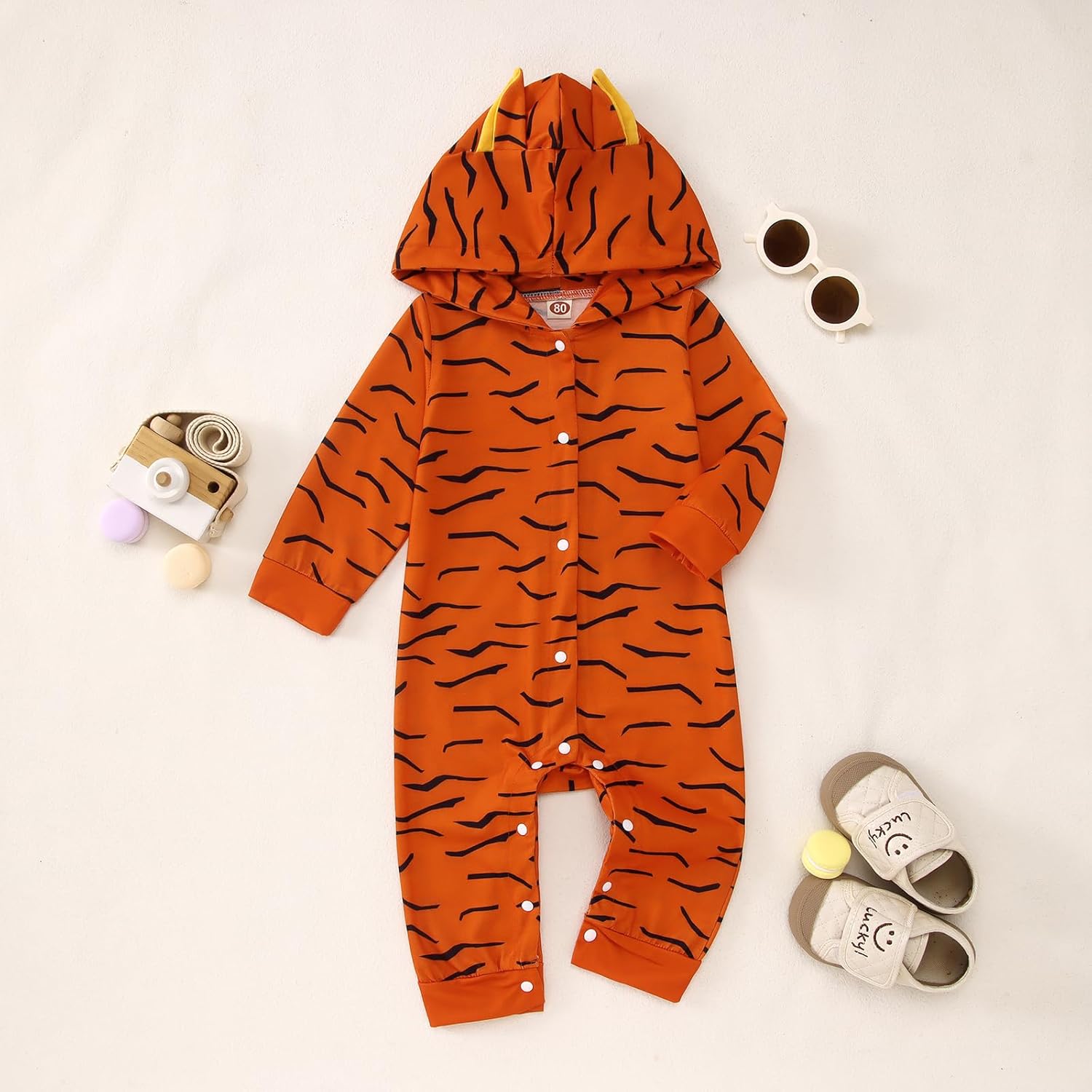 CM C&M WODRO Baby Boy Girl Outfit Cute Onesie Hoodie Romper Funny Long Sleeve Jumpsuit Bodysuit Infant Fall Winter Clothes - Image 3