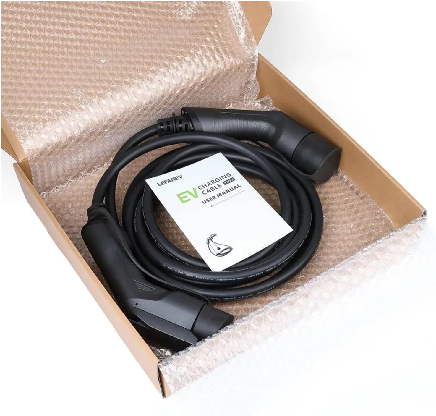 Electric Vehicle Car Charger Cable Type 2 to Type 1 Plug 32A 1 Phase 7.2KW EVSE Wallbox Cord for EV Charging Station(32A-7.2KW)