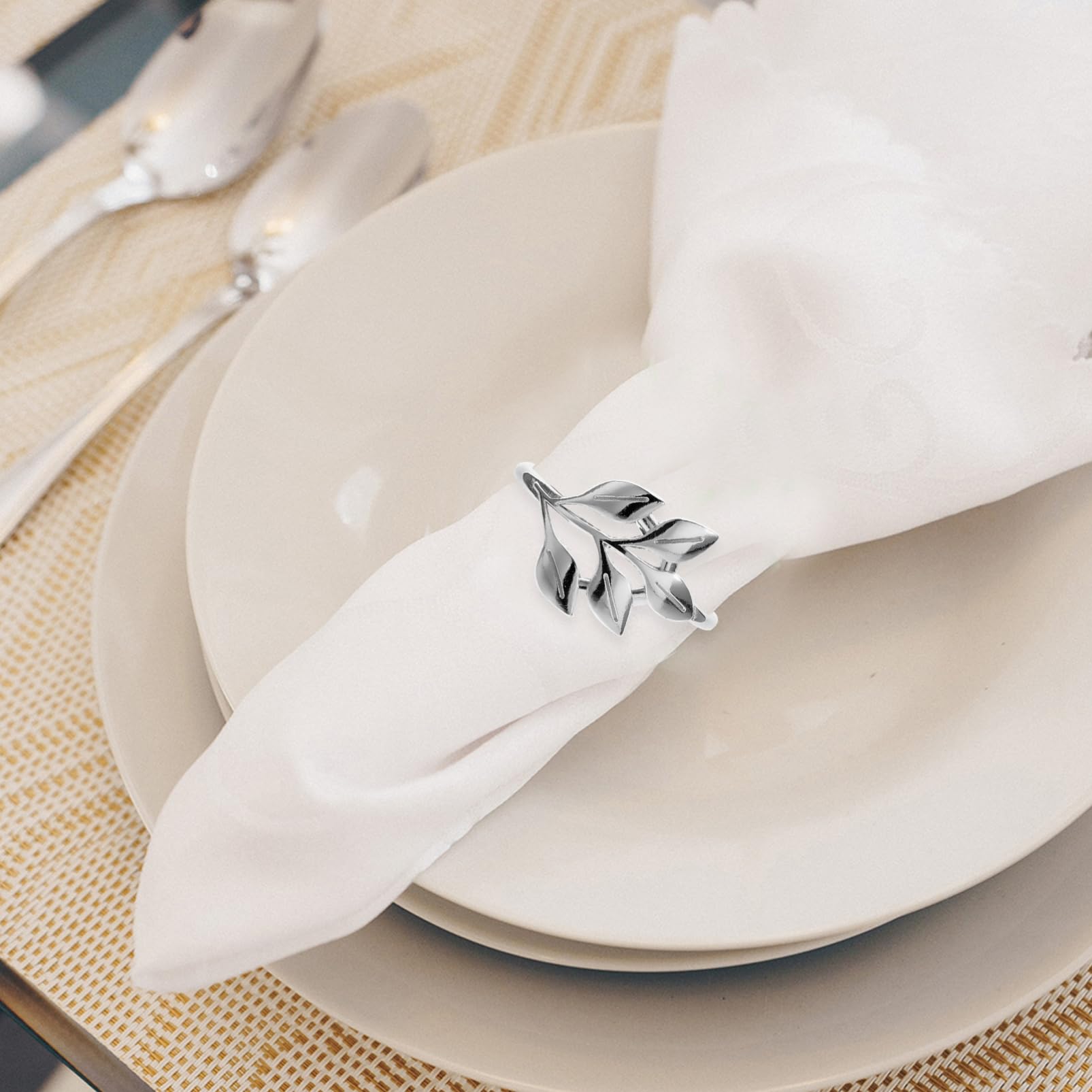 Mikinona 5 Sätze Teiliges Napkin Rings Aus Metall Mit Design Serviettenringe Für Tischdeko Festliche Dinner Hochzeiten Und Familienfeiern Langlebig Und Stilvoll 20 Stück * 5