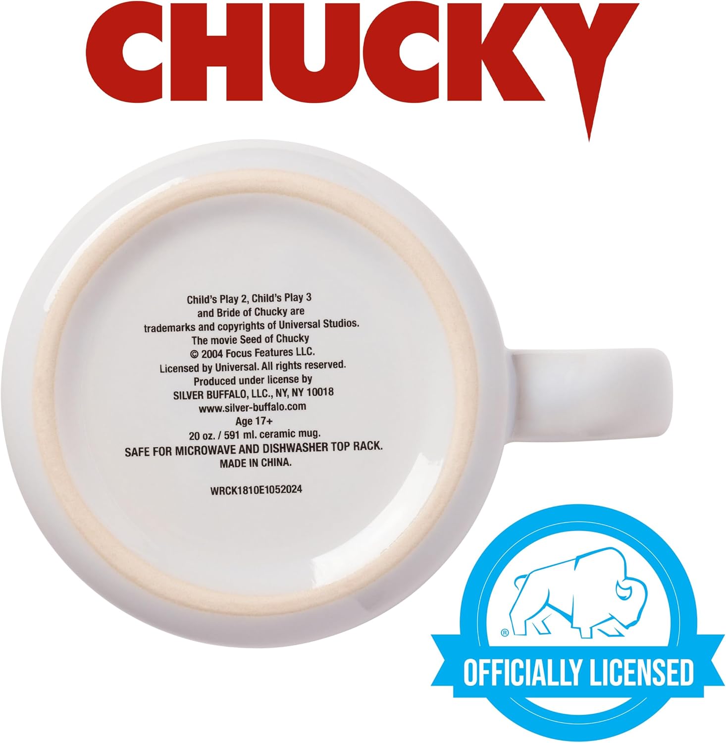 Silver Buffalo Chucky Moods Horror Ceramic Camper Mug, 20 Ounces - Image 4