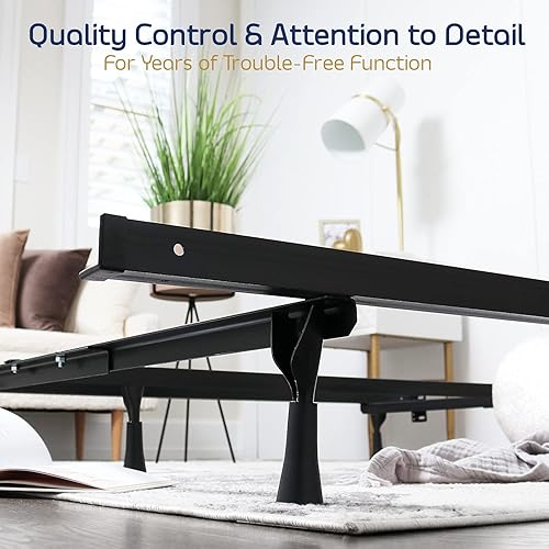 Miniatura 5 de Nestl Base de cama ajustable la base de cama doble se expande a rieles de cama Queen, marco de tamaño King con riel cruzado y soporte central, marco