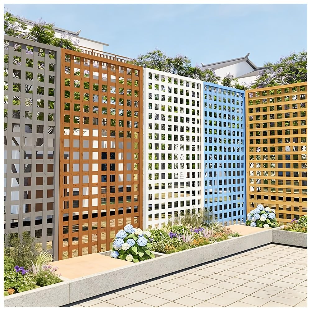 Pannello A Traliccio In Legno Per Giardino – Griglia Multiuso Per La Privacy Su Patio, Cortili E Balconi – Supporto Decorativo Per Piante Rampicanti(Beige,90x90cm/35.4x35.4")