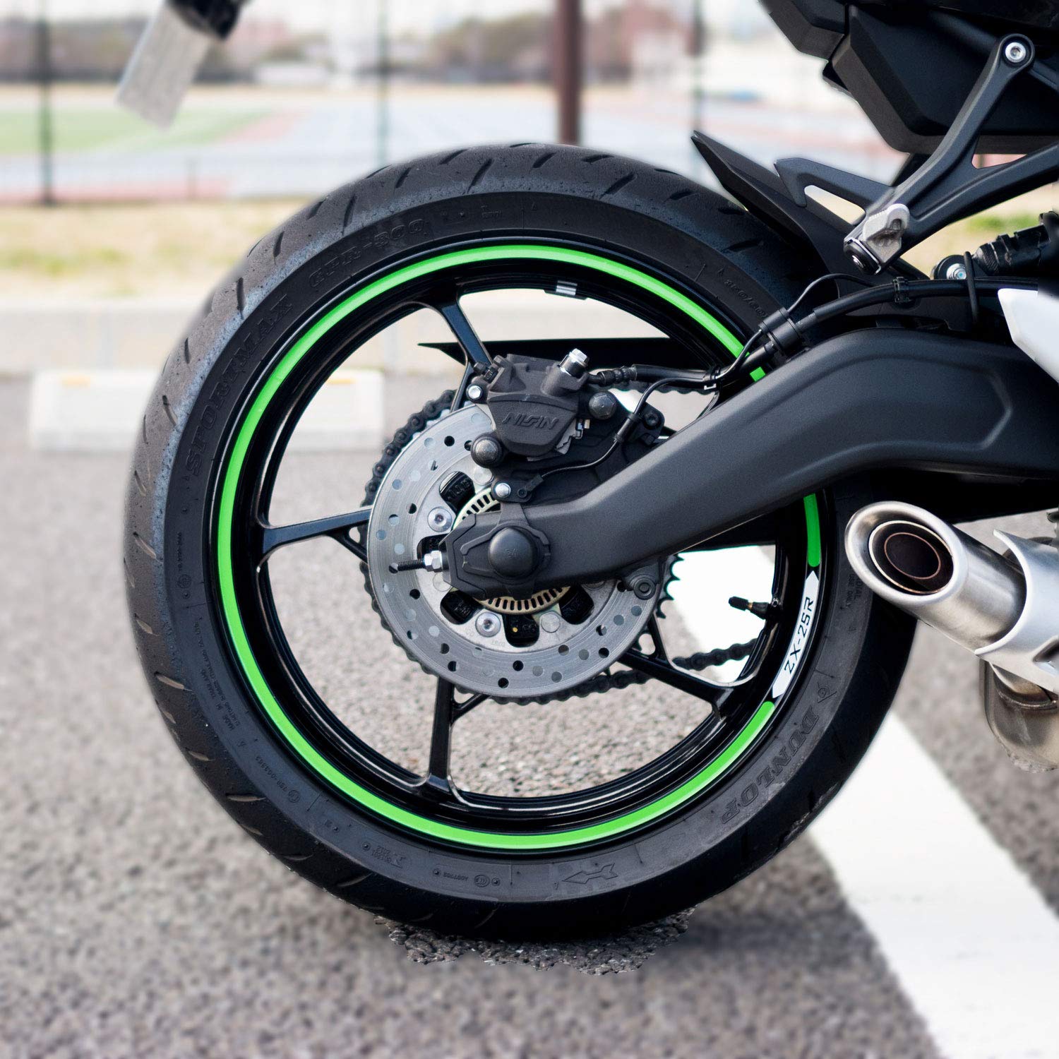 Amazon.co.jp: ワールドウォーク Ninja ZX-25R リムステッカー 緑 rim