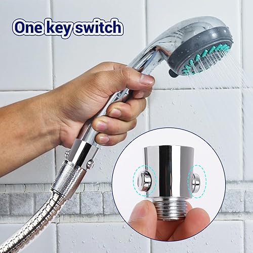 Miniatura 6 de Paquete de 2 válvulas de cierre de cabezal de ducha tipo botón válvula de control de flujo de agua G12 válvula de control de flujo de cabezal de