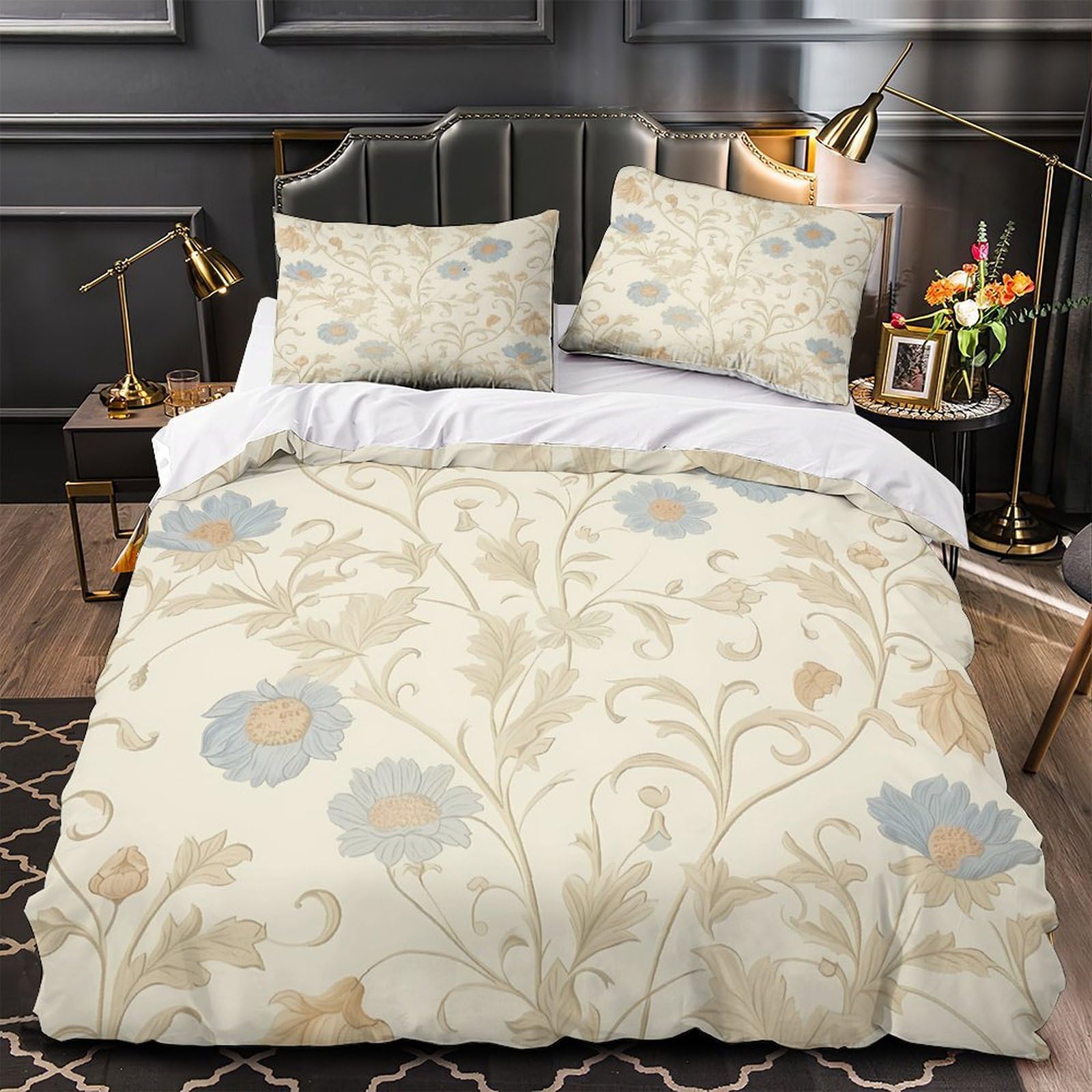 Parure de lit 3D floral pour une chambre d'enfant douce et cosy