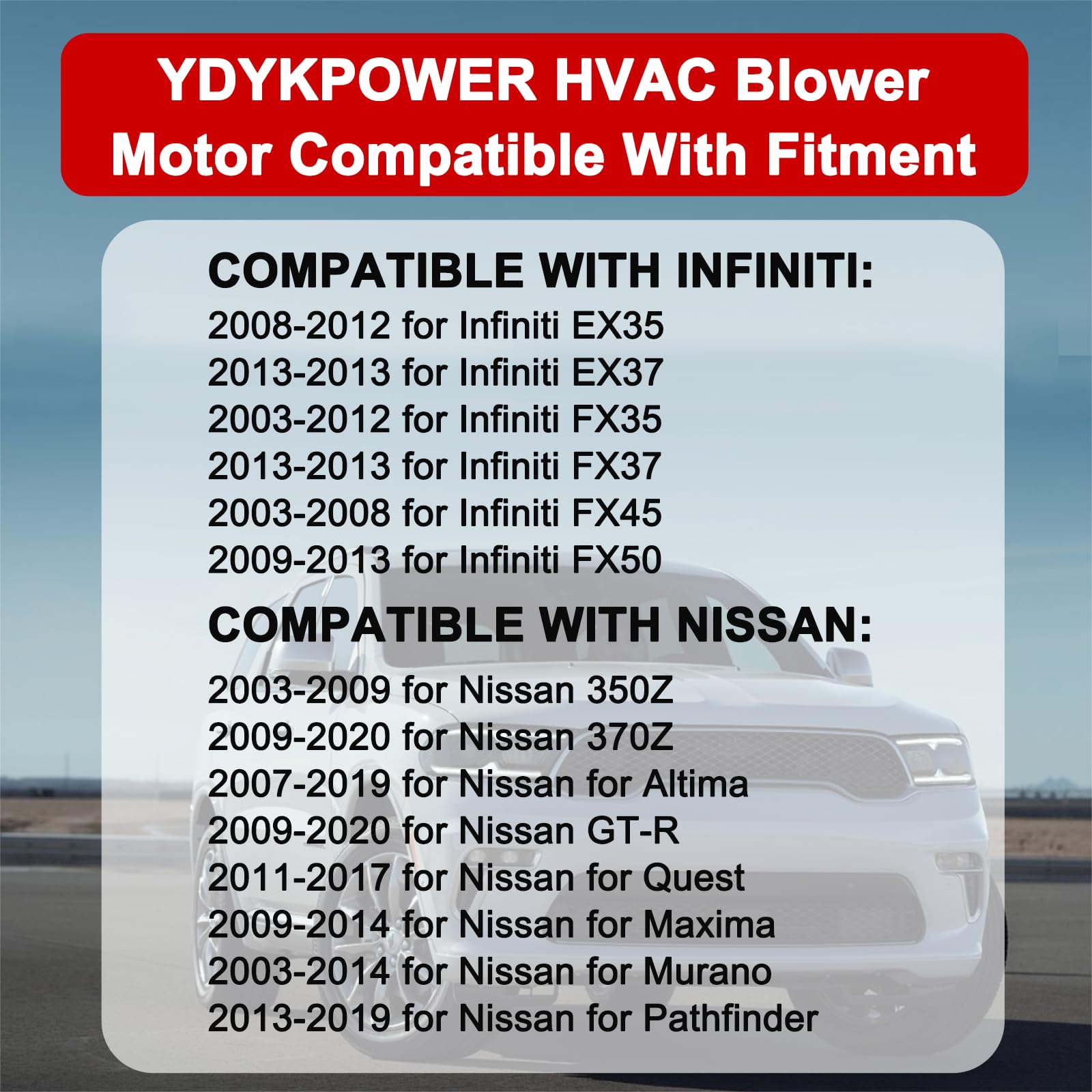 GPMMWPG Blower Motor Front Heater AC Motor Fan Compatible With