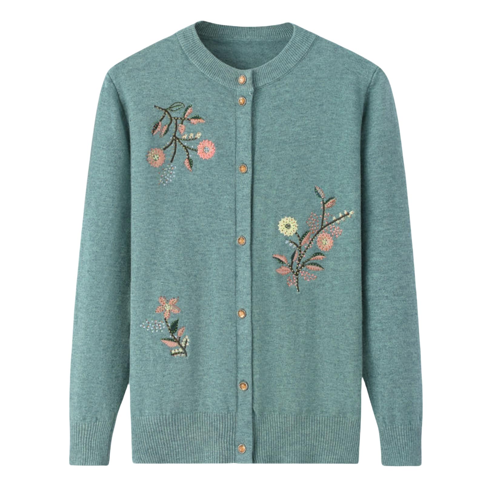 Abrigo de punto premium cárdigan de invierno para mujer mayor 7