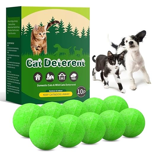 Cat Repellent Outdoor to Keep Cats Away, Natural Peppermint Oil Cat Deterrent Outdoor and Indoor, Keep Cats Out of Yard Permanently, Protect Your Yard and Furniture (10 Count (Pack of 1))