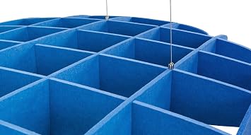 3D Acoustic Ceiling Waffle Cloud, Large (Lagoon Blue) by UPLIFT Desk