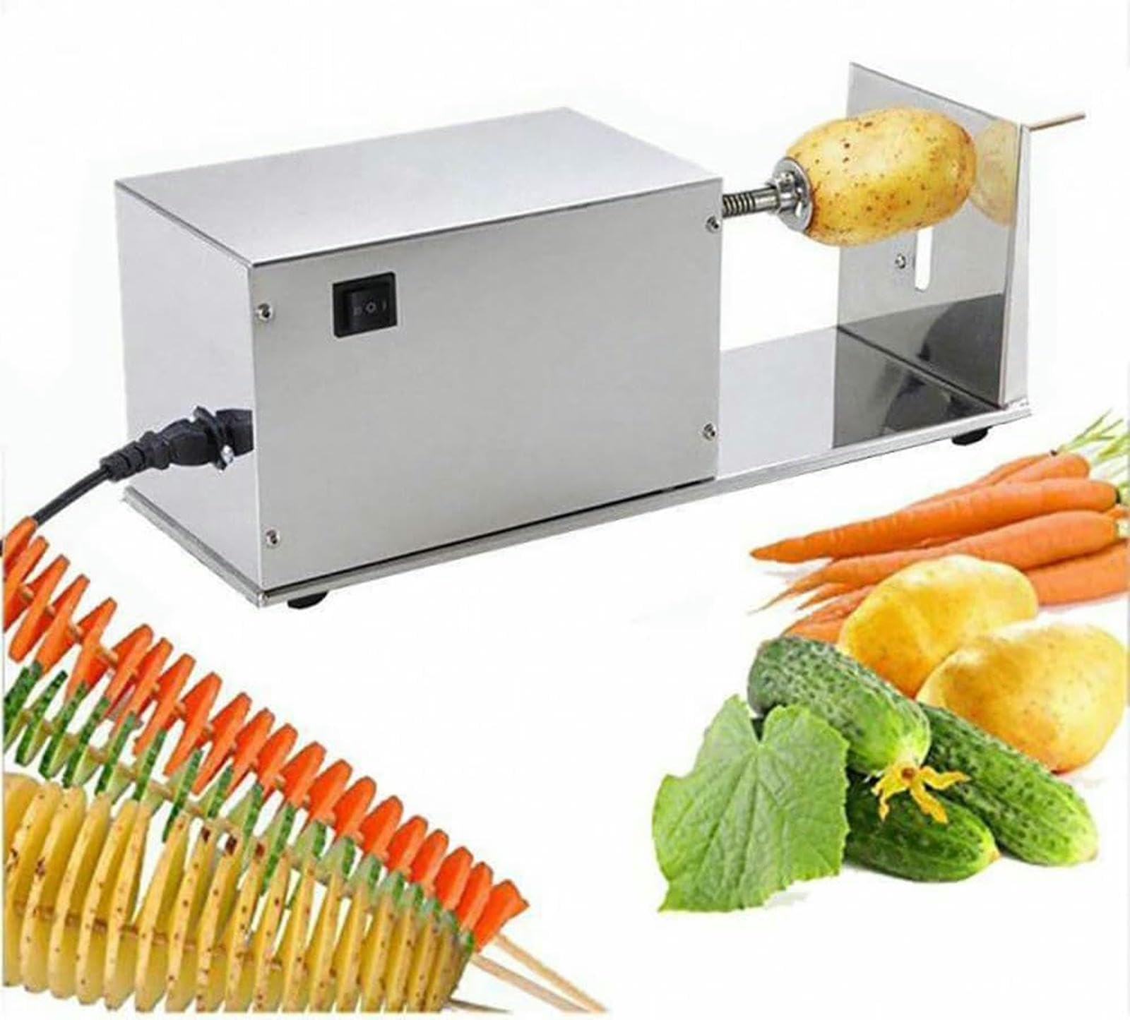 Trancheuse de pommes de terre commerciale pour concombres et carottes croquants