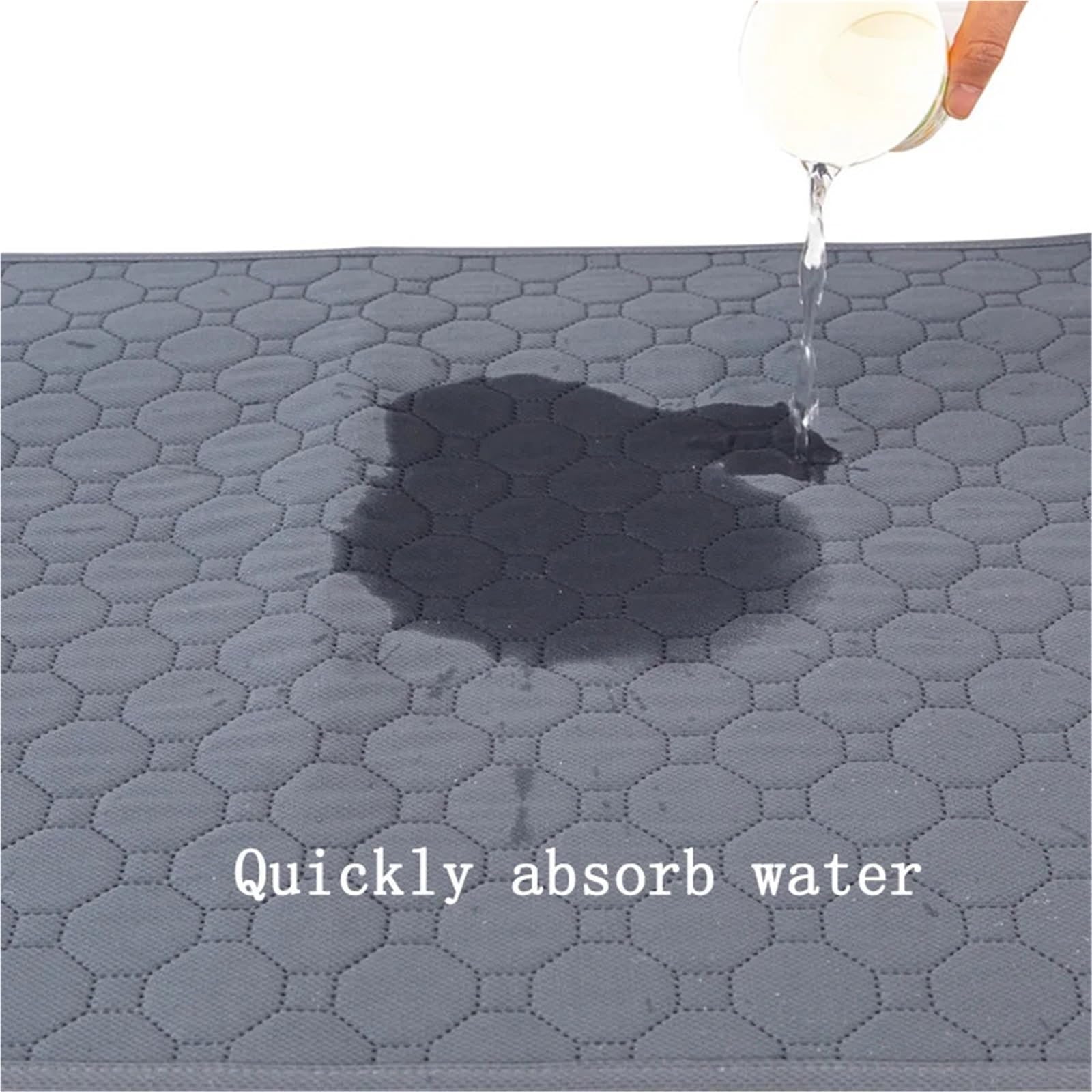 Couverture absorbante réutilisable pour chien - Tapis d'apprentissage lavable pour animal domestique - Tapis d'urine pour animal domestique (gris, XL)