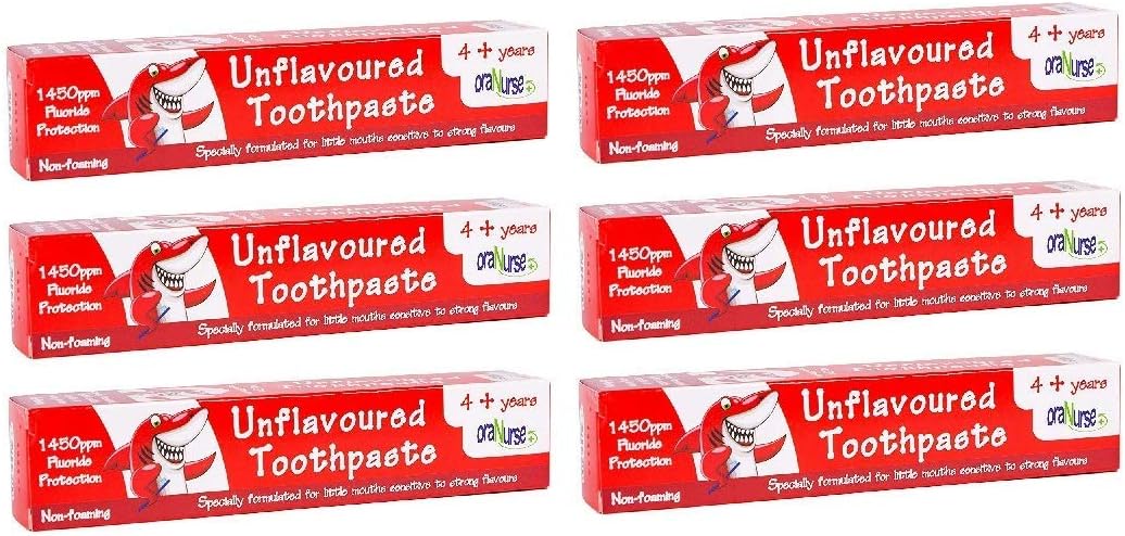 Oranurse Unflavoured 4+ Years Child Toothpaste 50 ml (Pack of 6)