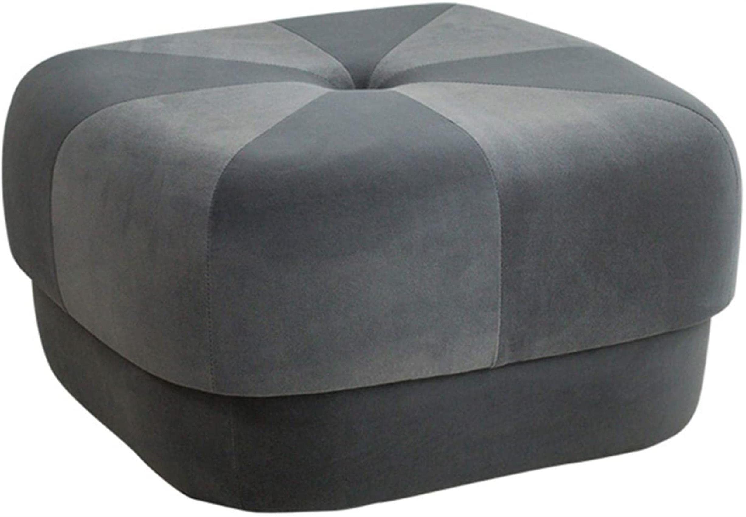 Banc à Chaussures Repose-Pieds Ottoman Gris en bois massif de salon