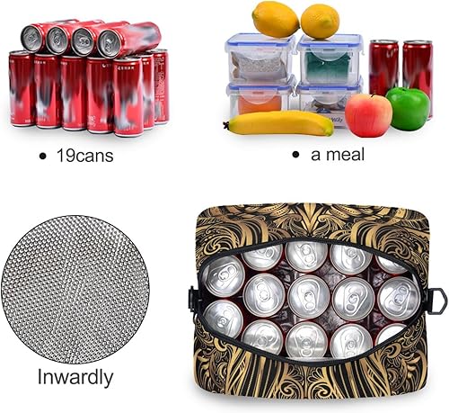 Miniatura 4 de Bolsa de almuerzo aislada con diseño de búho de mascota, bolsa de almuerzo reutilizable, bolsa enfriadora para mujeres y hombres, lonchera para