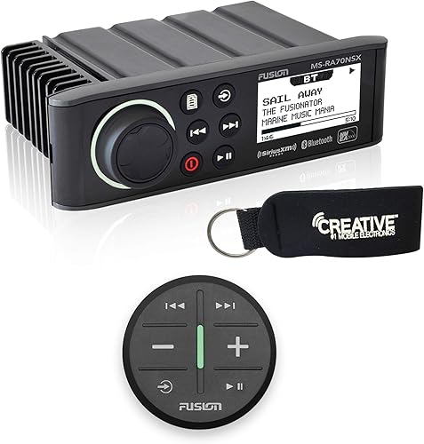 Fusion MS-RA70NSX - Sistema de entretenimiento marino con mando a distancia inalámbrico, color negro