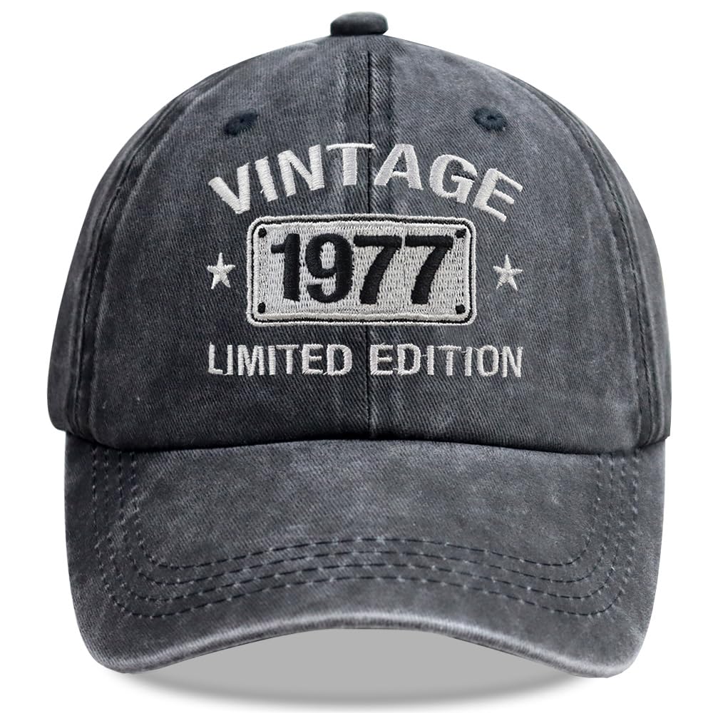 Vintage 1925-2005 Limited Edition Hats for Men Women, Personalized 21th-101th Birthday Gifts Retirement