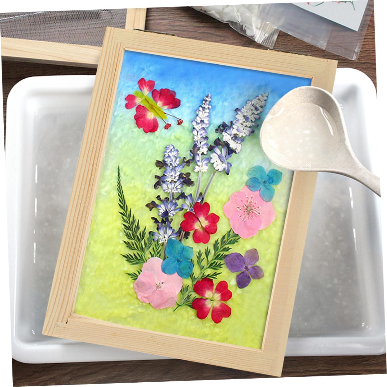 SHINEOFI 2pezzi Cornice in Legno Per Fabbricazione Carta Cornice Legno Diy Schermo Fabbricazione Carta Per Ragazzo Ragazza Ragazza Regali Hobby Manuale