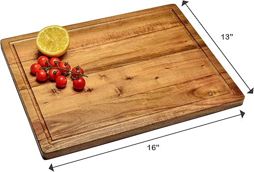 Miniatura 3 de Tabla de cortar de queso de acacia/embutidos con licencia de la Universidad de Nebraska, tamaño grande, 16 x 12 pulgadas