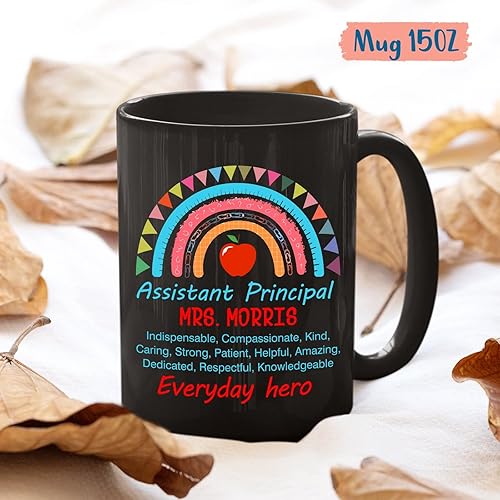 Miniatura 5 de Taza de definición de asistente principal, tazas personalizadas para el mejor asistente principal, taza personalizada con nombre del maestro,