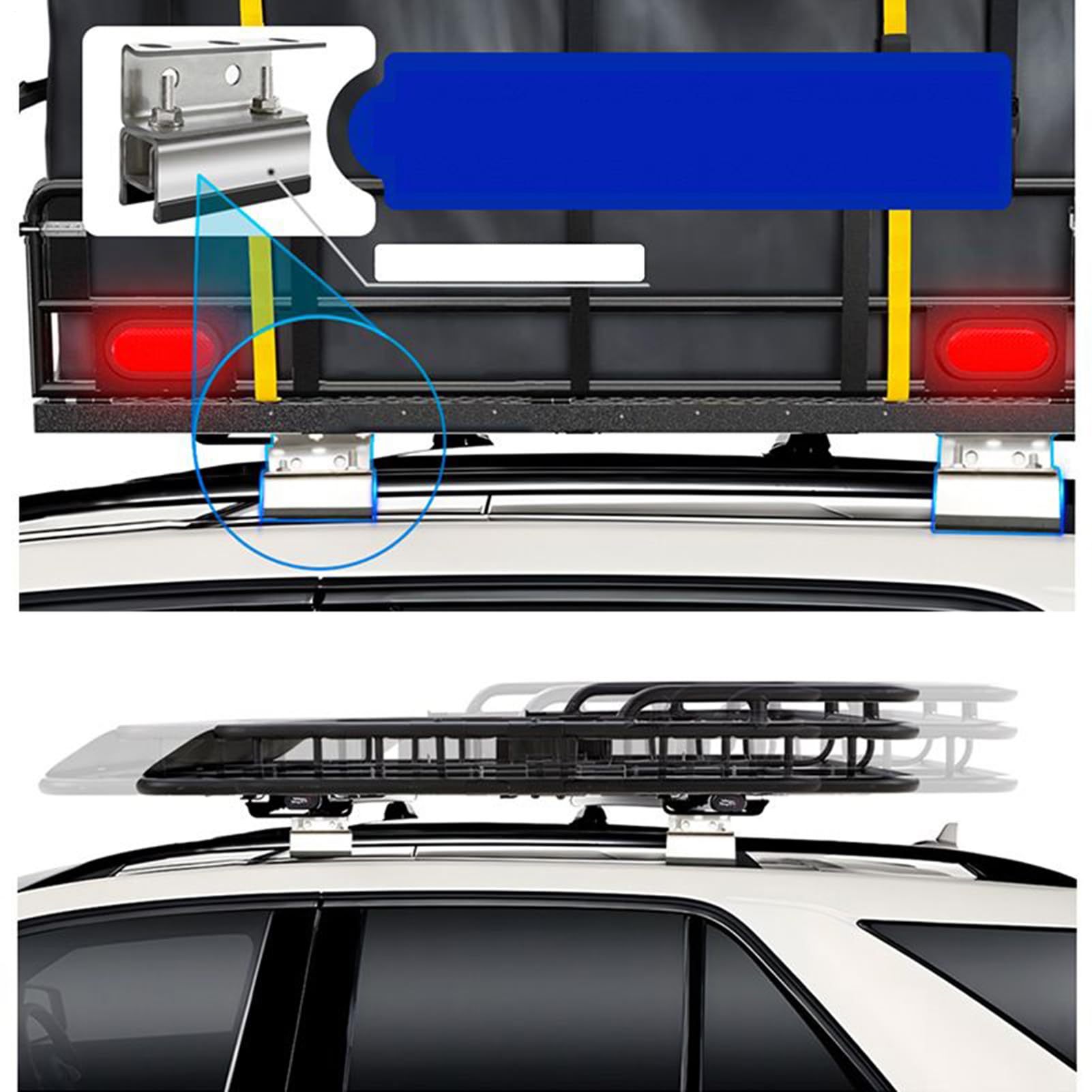 Soportes De Montaje Para Paneles Solares RV Kit de 4 Soportes de Montaje | Estructura De Acero Inoxidable Para Techos De Caravanas, Embarcaciones, Remolques Y Camping