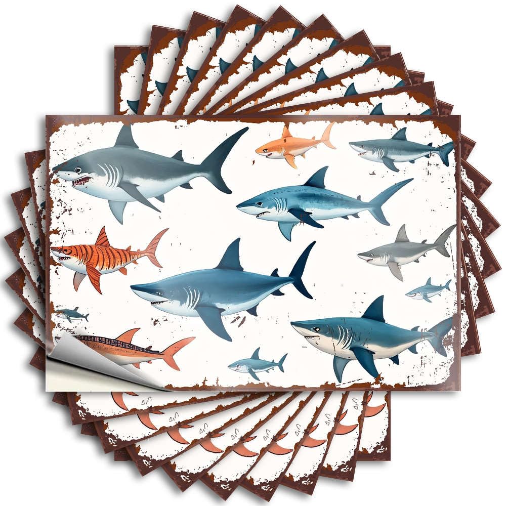 Cheap Bumper, Cool Bathroom Stuff Cover Various Types of Sharks Illustrated. | Funny Quote Adult Decals(8X12CM)
